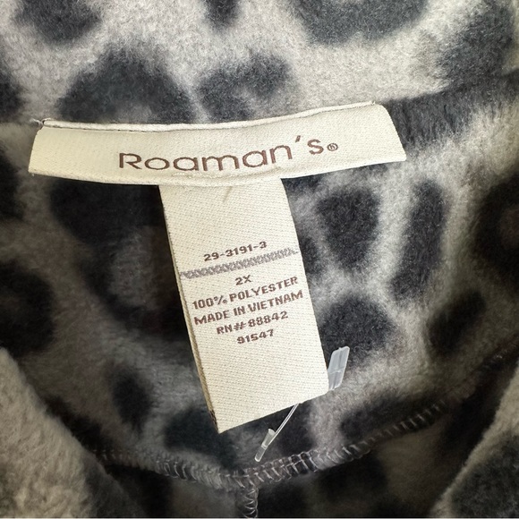 Roaman’s Animal Print Fleece Jacket - Picture 7 of 7
